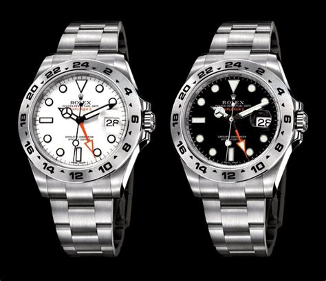 rolex explorer ii black vs white|rolex explorer 2 white dial.